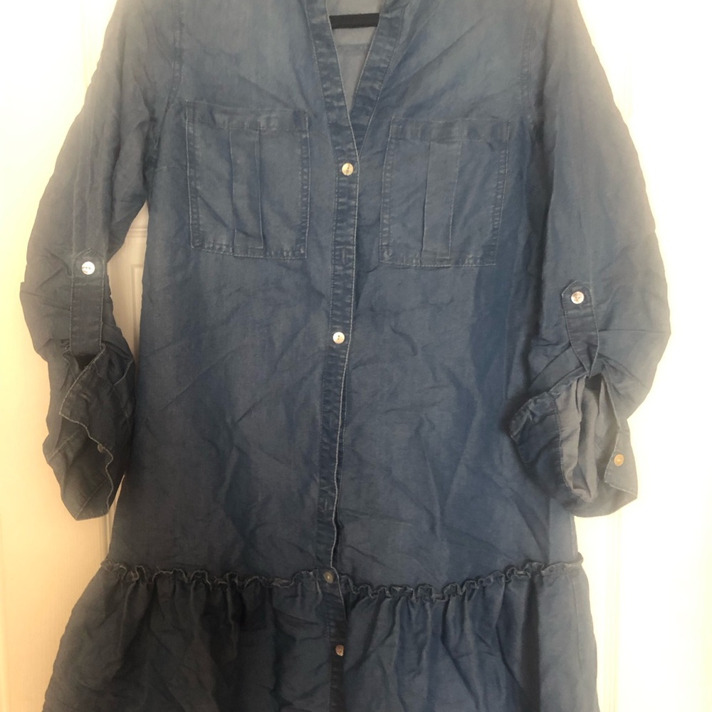 Women’s Dark Blue Denim Shirt Dress
